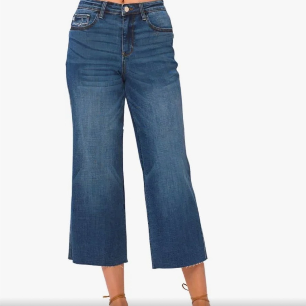 Women's Blue Wide-Leg Jeans